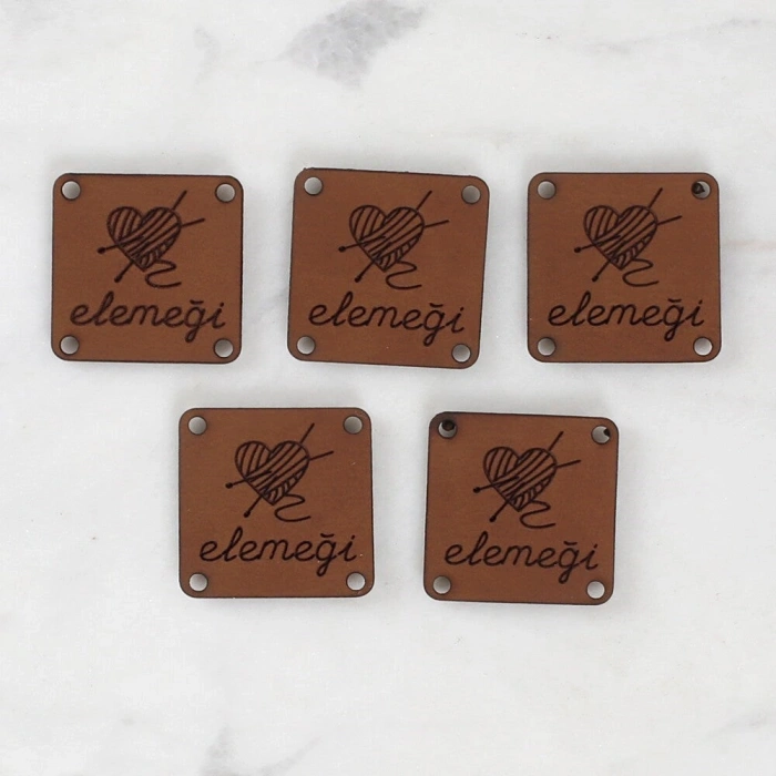 Loren Crafts Die-Cut Leather Patch 5 Pieces - 1587