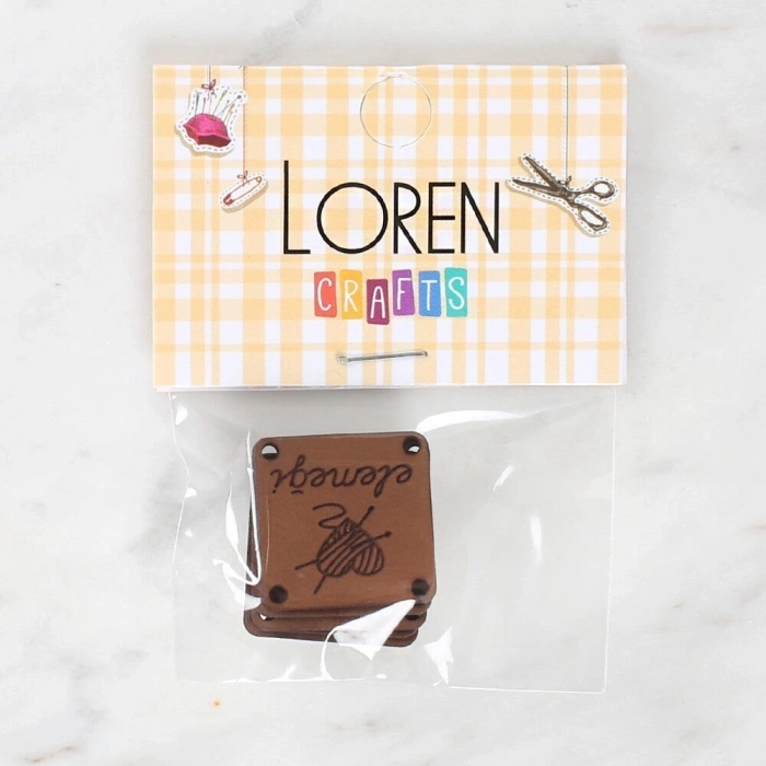 Loren Crafts Die-Cut Leather Patch 5 Pieces - 1587