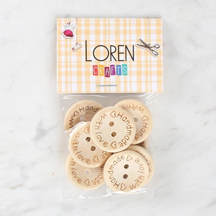 Loren Crafts Handmade 8-piece Button - 1615