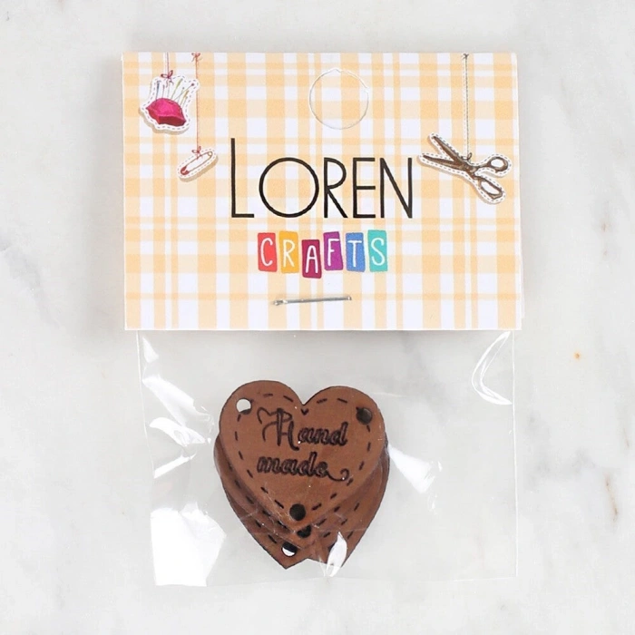 Loren Crafts Handmade Leather Patch 5 Pieces - 1562