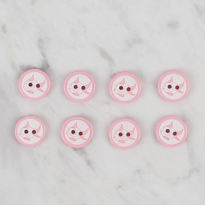 Loren Crafts pembe 8 li balık düğme - 570