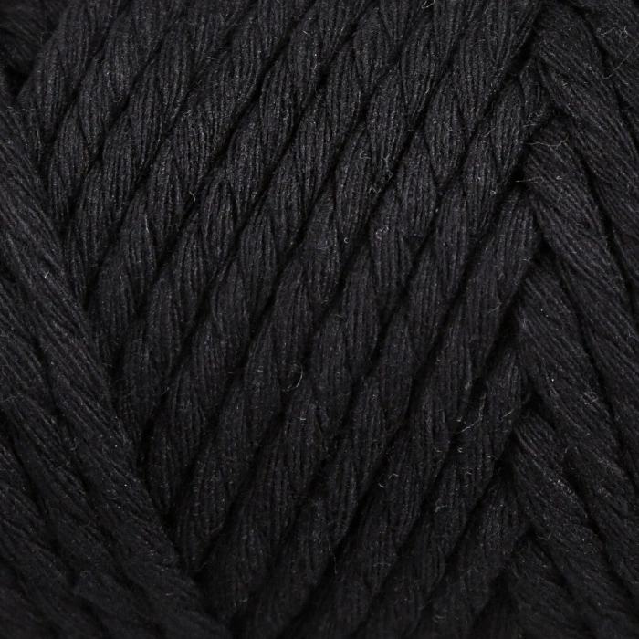 Loren Decor 3-Ply Macrame Cord Black - L006