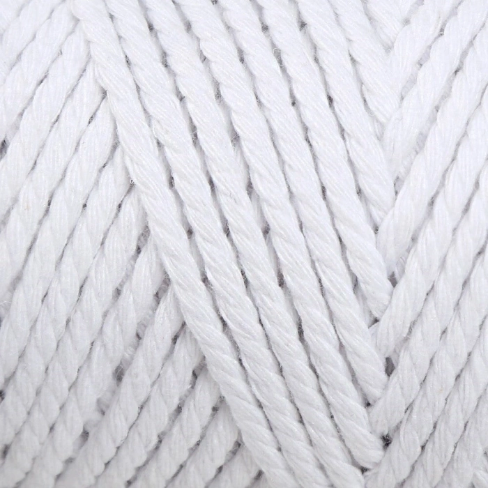 Loren Decor Slim 3 Ply Macrame Cord White - L001