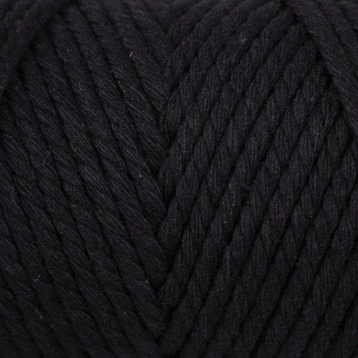 Loren Decor Slim 3 Büküm Makrome İpi Siyah - L006