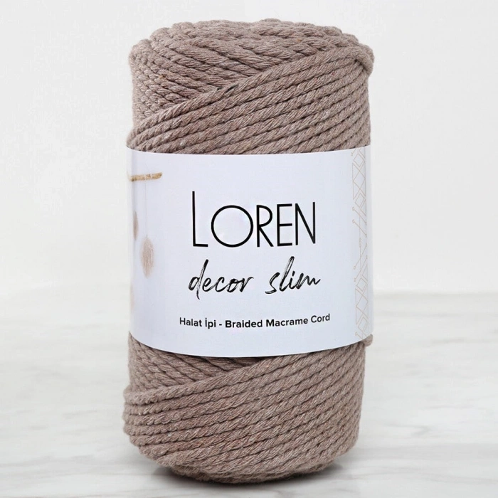 Loren Decor Slim 3 Ply Macrame Yarn Mink - L143