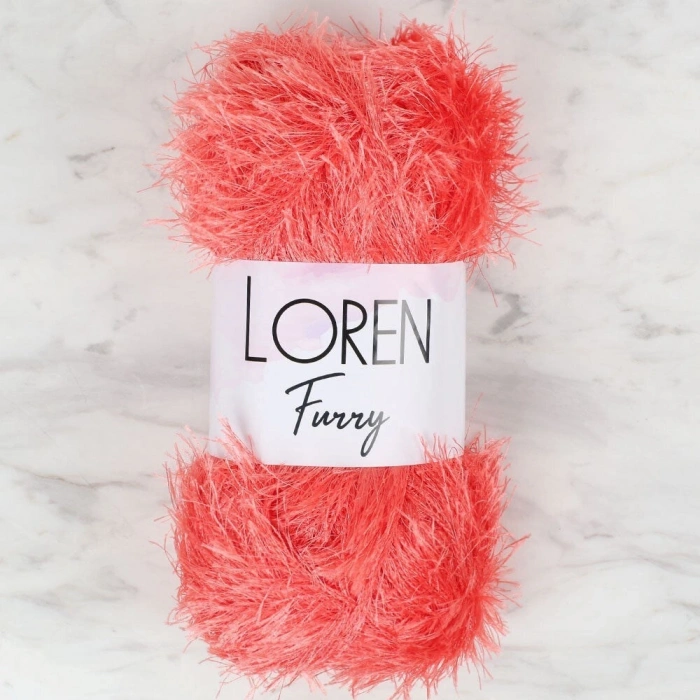 Loren Furry Pomegranate Flower Hand Knitting Yarn - RF017 - 34051