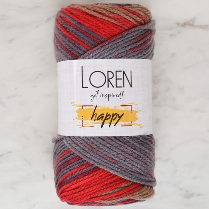 Loren Happy Variegated Hand Knitting Yarn - RH006 - 34291
