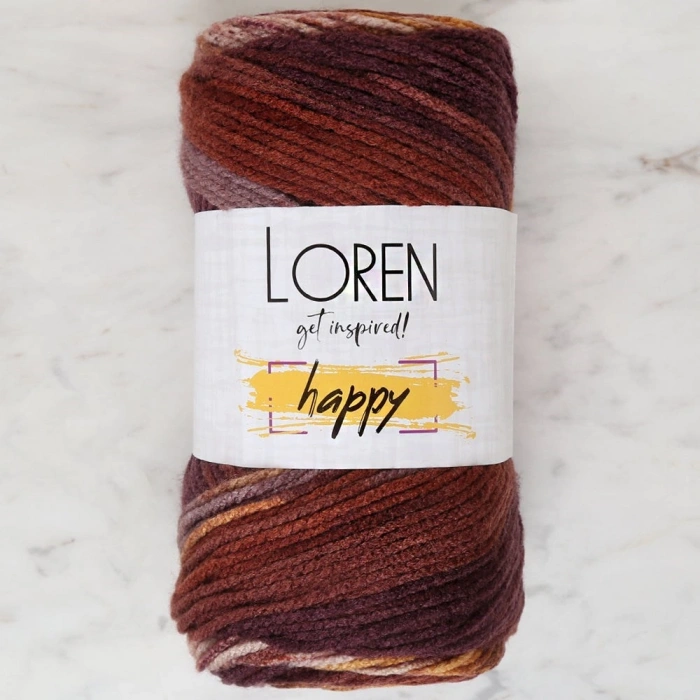 Loren Happy Variegated Hand Knitting Yarn - RH020 - 34305