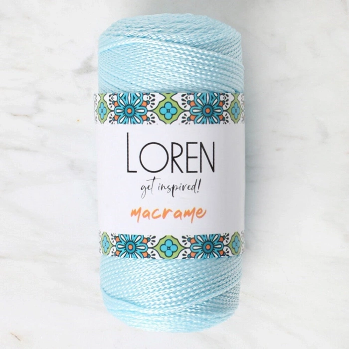 Loren Macrame Baby Blue Hand Knitting Yarn - RM 0221 - 34354