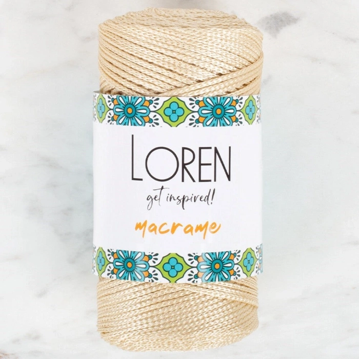 Loren Macrame Bej El Örgü İpi - RM 036 - 34326