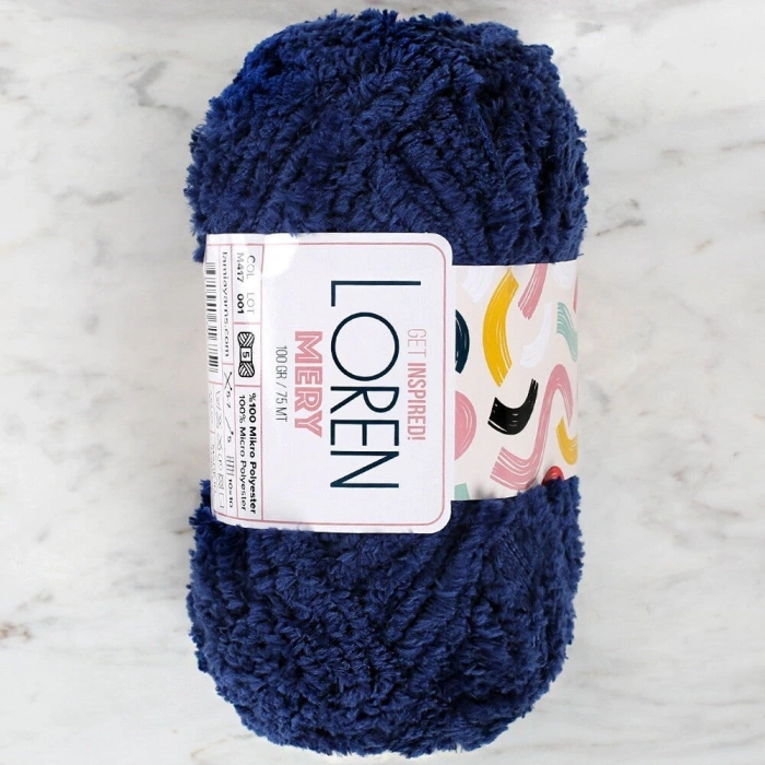 Loren Mery Petrol Blue Hand Knitting Yarn - M417 - 34322