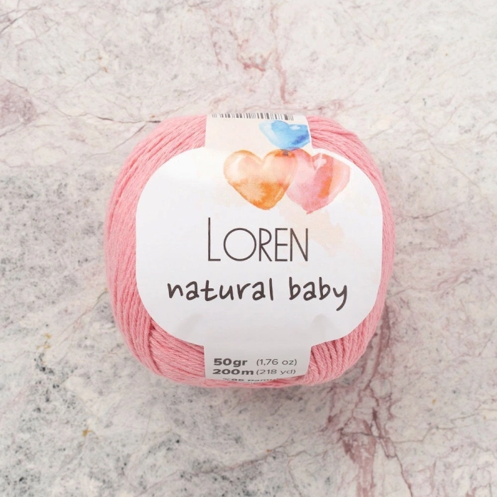 Loren Natural Baby Pink Hand Knitting Yarn - R103 - 33931