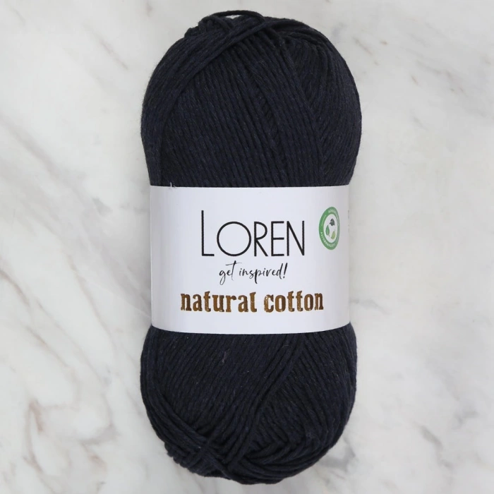 Loren Natural Cotton Lacivert El Örgü İpi - R005 - 33900