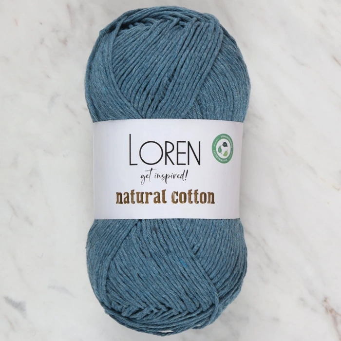 Loren Natural Cotton Petrol Yeşili El Örgü İpi - R