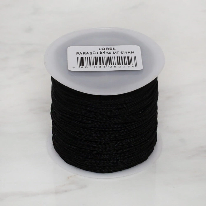 Loren Parachute Cord 50 meters Black