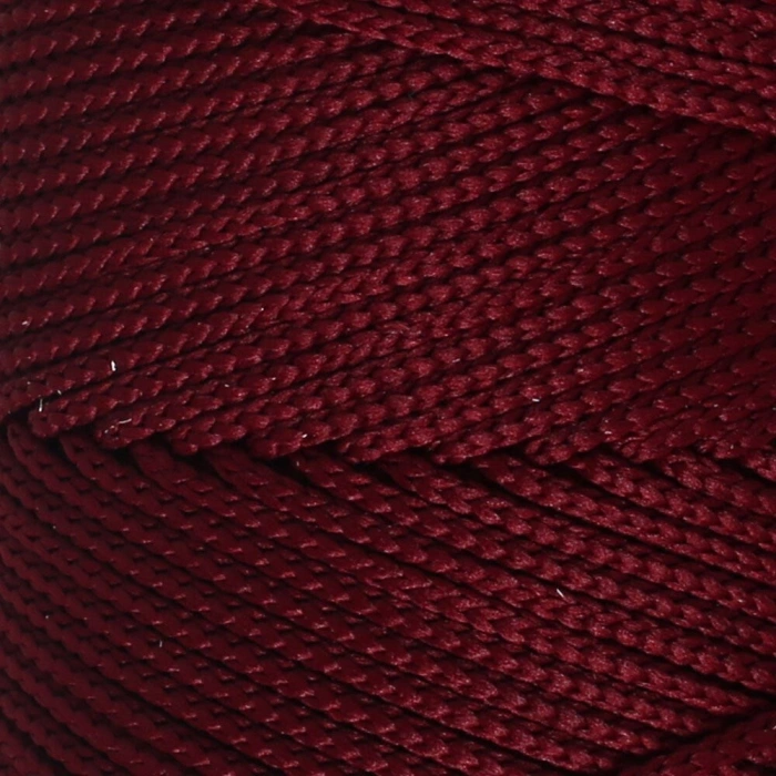 Loren Polyester Soft Macrame Burgundy Hand Knitting Yarn - LM039 - 34444