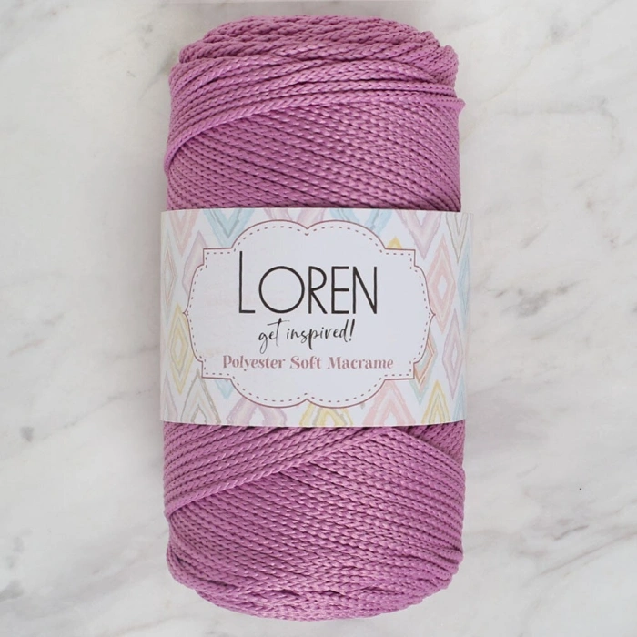 Loren Polyester Soft Macrame Rose Dry Hand Knitting Yarn - LM021 - 34450