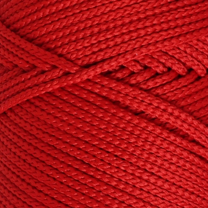 Loren Polyester Soft Macrame Red Hand-Knitted Rope - LM019 - 34432