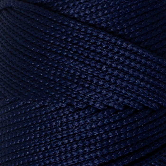 Loren Polyester Soft Macrame Dark Blue Hand Knitting Yarn - LM030 - 34436