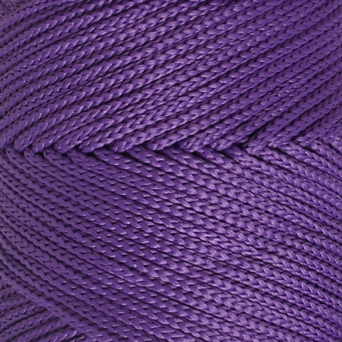 Loren Polyester Soft Macrame Dark Purple Hand Knitting Yarn - LM025 - 34434