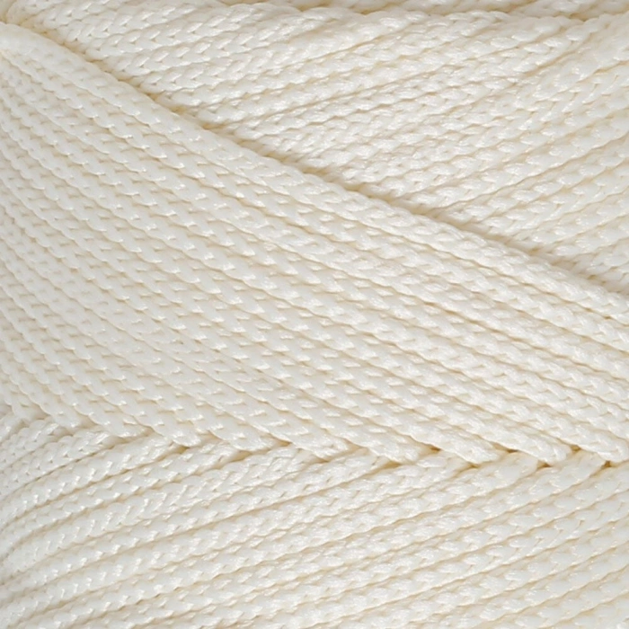 Loren Polyester Soft Macrame Krem El Örgü İpi - LM003 - 34427
