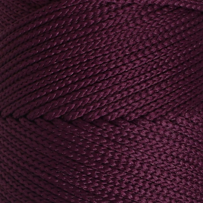 Loren Polyester Soft Macrame Eggplant Purple Hand Knitting Yarn - LM038 - 34443