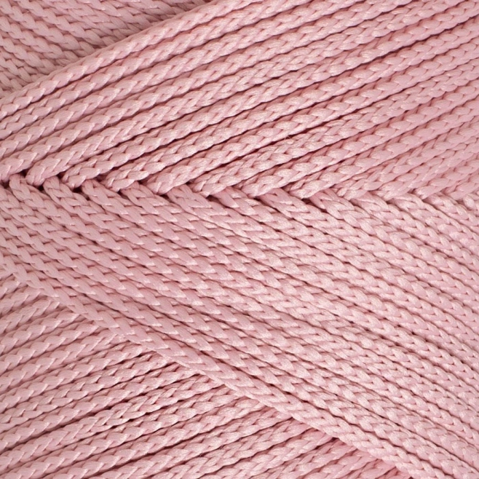 Loren Polyester Soft Macrame Pink Hand Knitting Yarn - LM042 - 34446