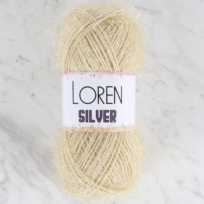 Loren Silver Beige Braided Yarn - RS0066 - 34094
