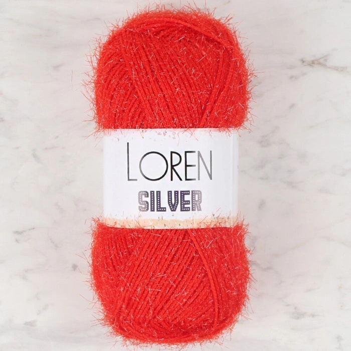 Loren Silver Red Hand Knitting Yarn - RS0025 - 34087