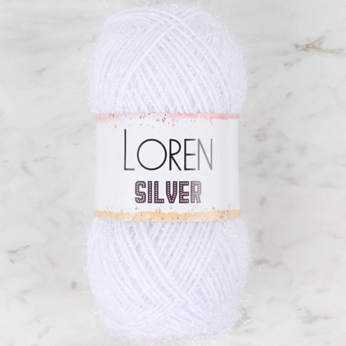 Loren Silver Optical White Knitting Yarn - RS-Optik - 34068