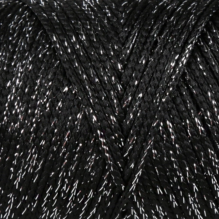 Loren Soft Star Macrame Cord Silver Sparkle Black RM10