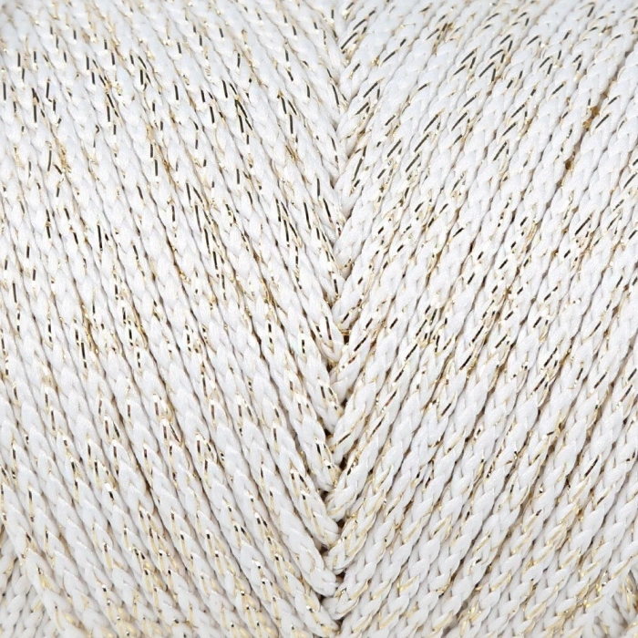 Loren Soft Star Macrame Yarn Yellow Sparkly Cream RM103