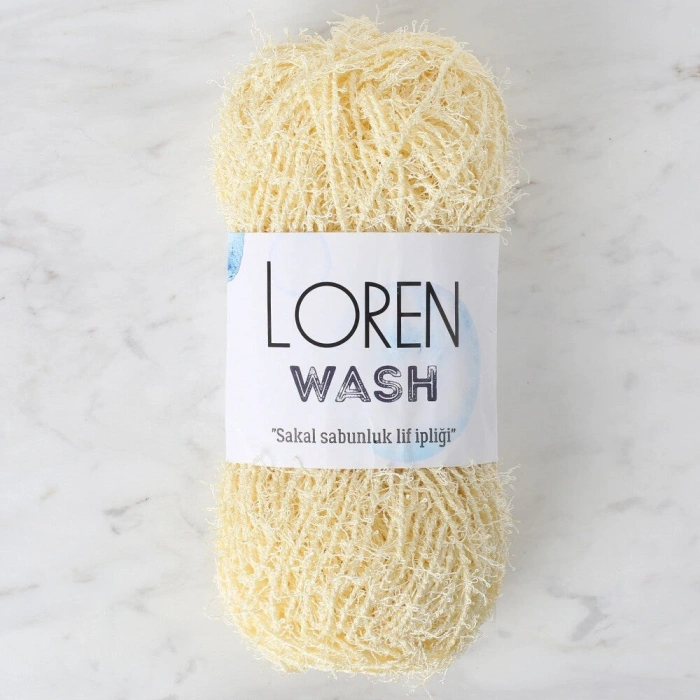 Loren Wash Light Yellow Hand Knitting Yarn - R083 - 34037