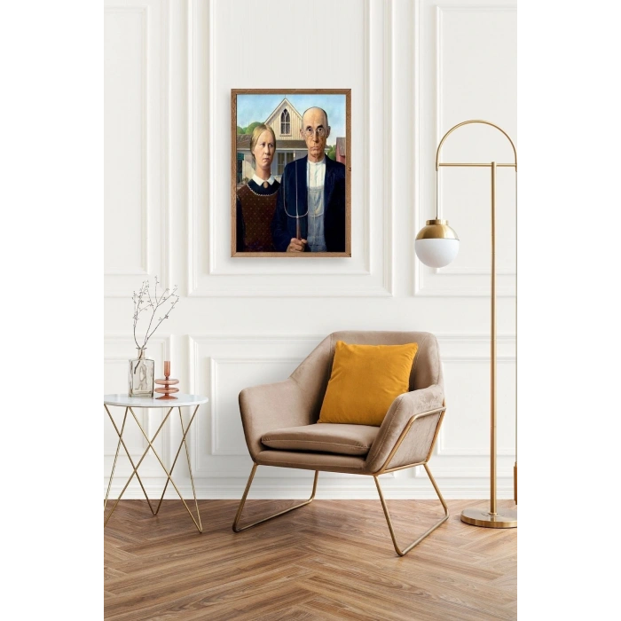 Lotus Water Lily Ahşap Çerçeveli Tablo 30 x 42