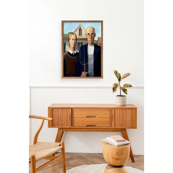 Lotus Water Lily Ahşap Çerçeveli Tablo 30 x 42