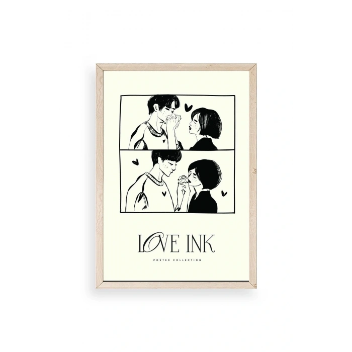 Love Ahşap Çerçeveli Tablo 23 x 30