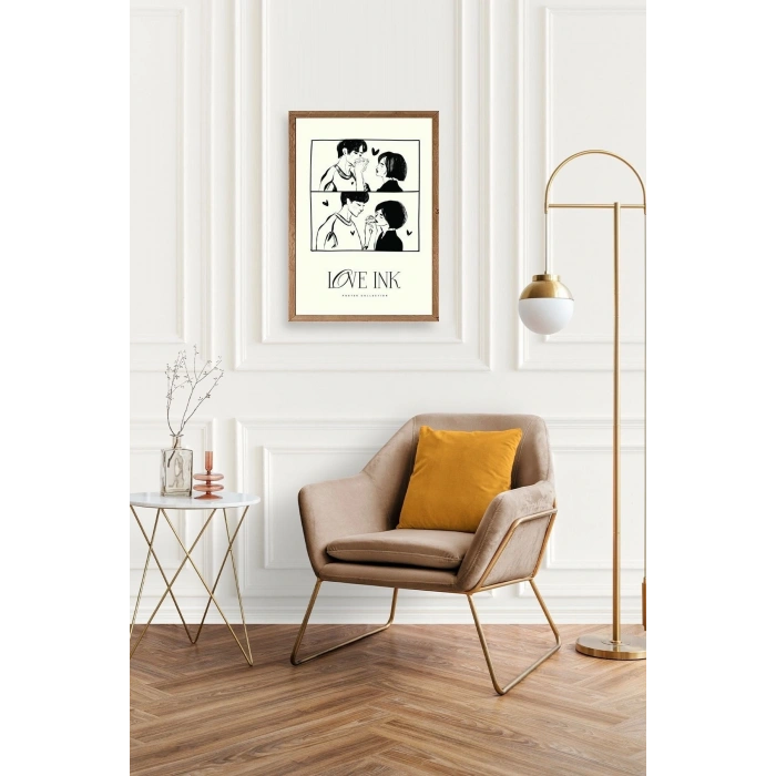 Love Ahşap Çerçeveli Tablo 30 x 42