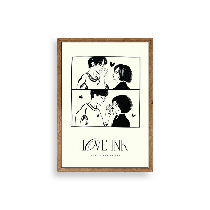 Love Ahşap Çerçeveli Tablo 50 x 70