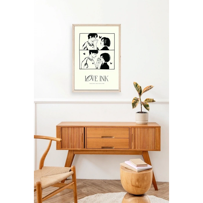 Love Ahşap Çerçeveli Tablo 50 x 70