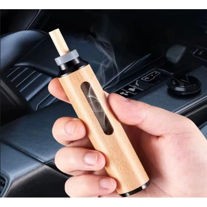 Lüks Kayın Ağacı Araç Sigara Tutucu. Portatif Duman Küllük, Kül Dökülmez. Şık ve Dayanıklı