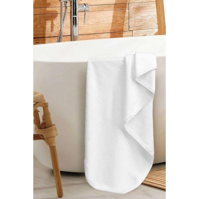 Полотенце для ванной 90x150 см из 100% хлопка Luxury Hotel белого цвета