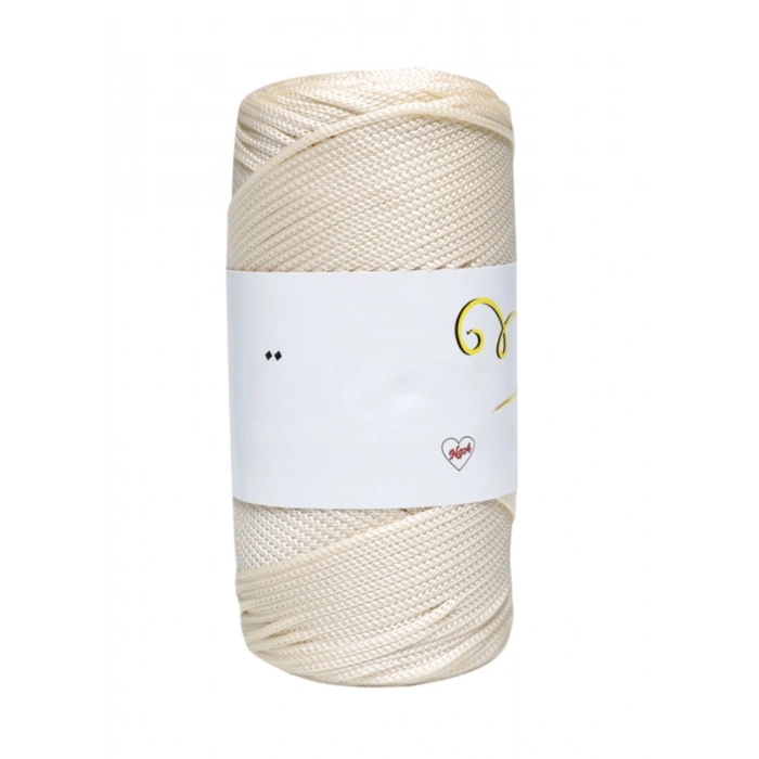 Makrome İpi 3mm Polyester  Krem