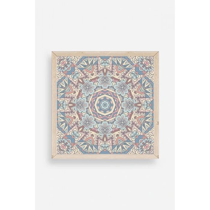 Mandala Ahşap Çerçeveli Tablo 50 x 50