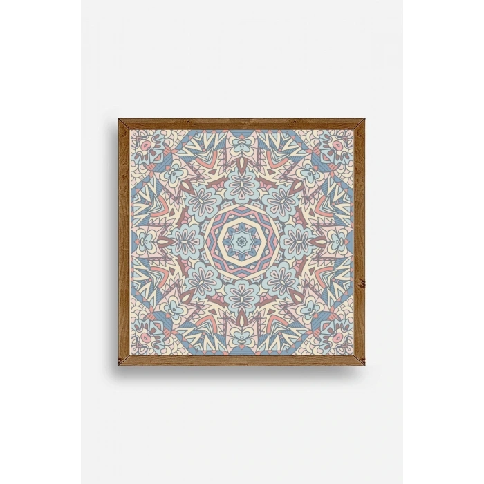 Mandala Ahşap Çerçeveli Tablo 50 x 50