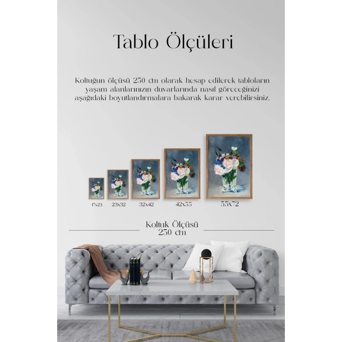 Manet Ahşap Çerçeveli Tablo 17 x 23