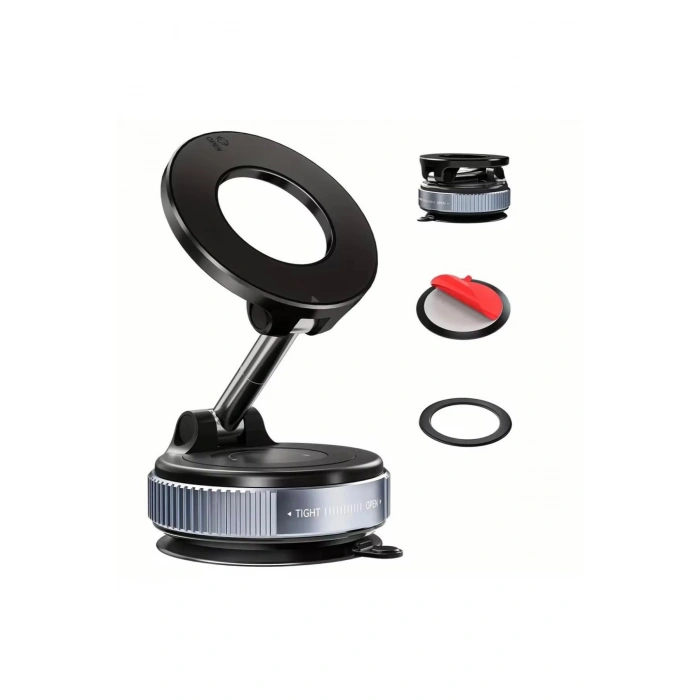 Manyetik vakumlu Araç İçi Telefon Tutucu - 360 Derece Dönebilen Ayaklı