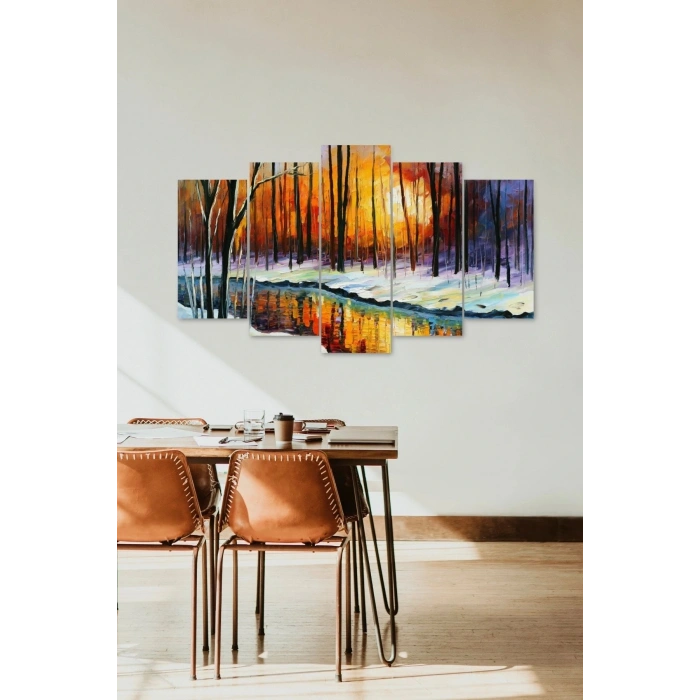 Manzara 5 Parçalı Mdf Tablo