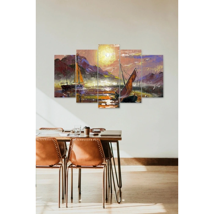 Manzara 5 Parçalı Mdf Tablo 60 x 100