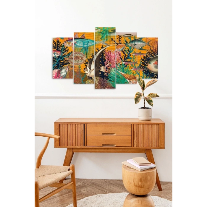 Manzara 5 Parçalı Mdf Tablo 60 x 100