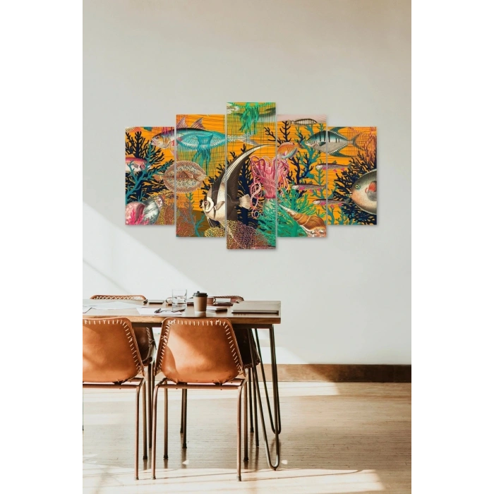Manzara 5 Parçalı Mdf Tablo 60 x 100